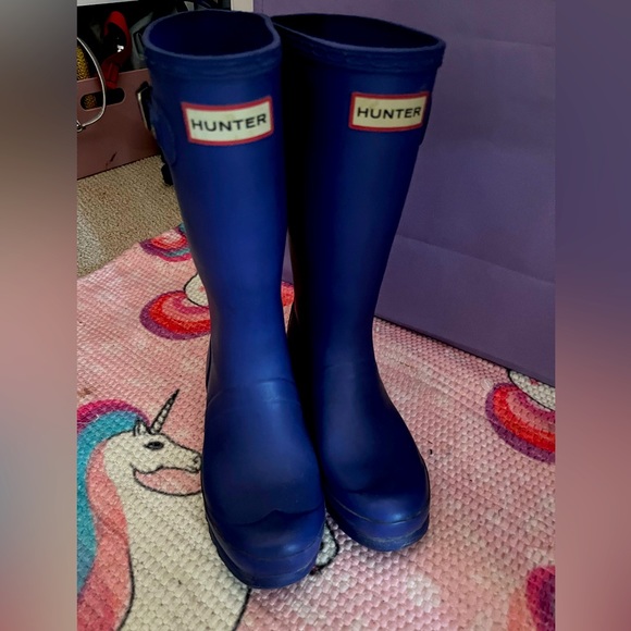 Hunter boots purple(girls size 1uk/3us - Picture 1 of 4